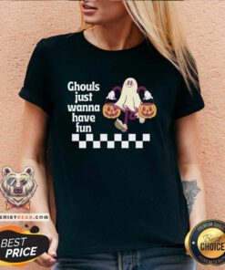 Official Ghouls Just Wanna Have Fun Halloween V-neck