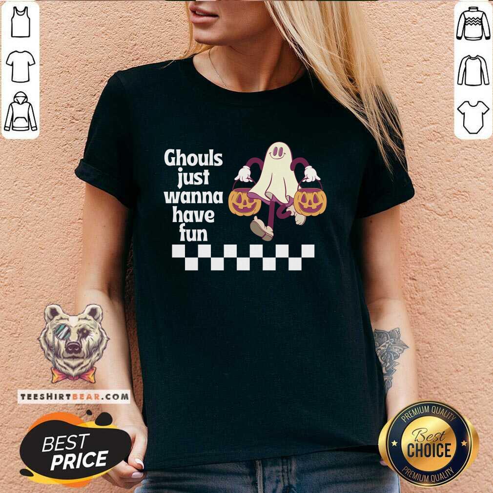 Official Ghouls Just Wanna Have Fun Halloween V-neck