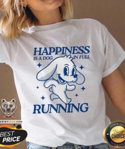 Official Happiness Is A Dog In Full Running V-neck
