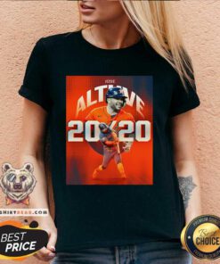 Official Jose Altuve Records His 3rd Career 20 20 Season V-neck