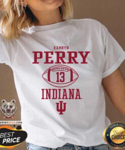 Official Kamryn Perry Indiana Hoosiers Dark Grey V-neck