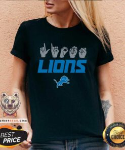 Official Love Sign X Lions ASL V-neck