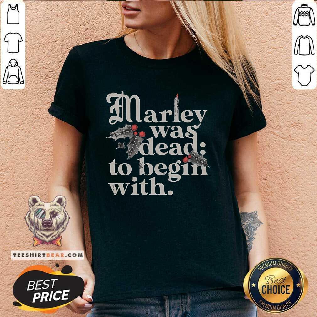 Official Marley Was Dead To Begin With V-neck