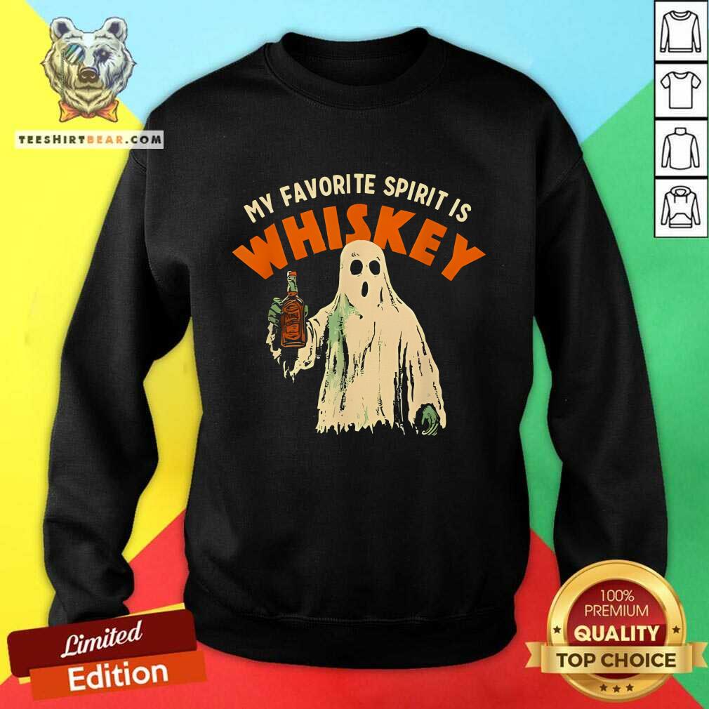 Official My Favorite Spirit Is Whiskey Halloween 2024 Sweatshirt