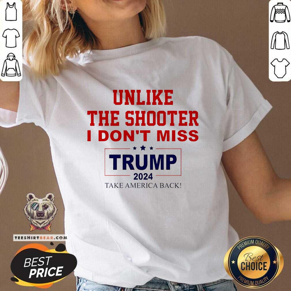 Official Unlike The Shooter I Don't Miss Trump 2024 V-neck