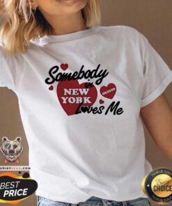 Original Mia Healey Wearing Somebody In New York Loves Me Guizio V-neck
