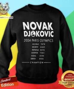 Original Novak Djokovic 2024 Paris Olympics Champion Alcaraz Musetti Sweatshirt