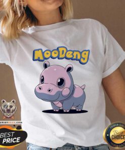 Original Pokemon Moomon Moodeng Hippopotamus V-neck