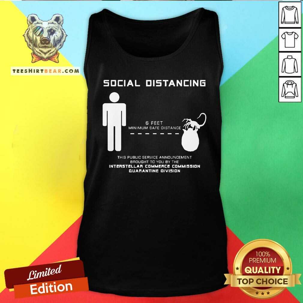 Original Social Distancing Alien Face Hugger Tank-top