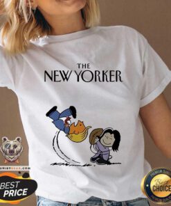 Original The New Yorker Kamala Harris And Donald Trump Peanuts V-neck