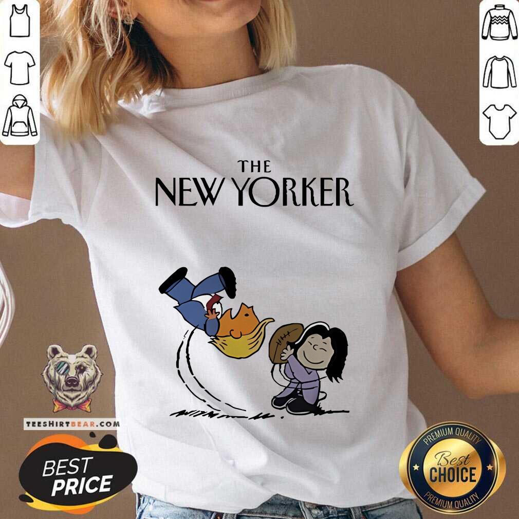 Original The New Yorker Kamala Harris And Donald Trump Peanuts V-neck