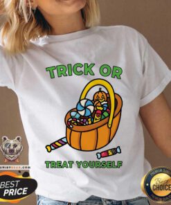 Original Trick Or Treat Yourself Halloween V-neck