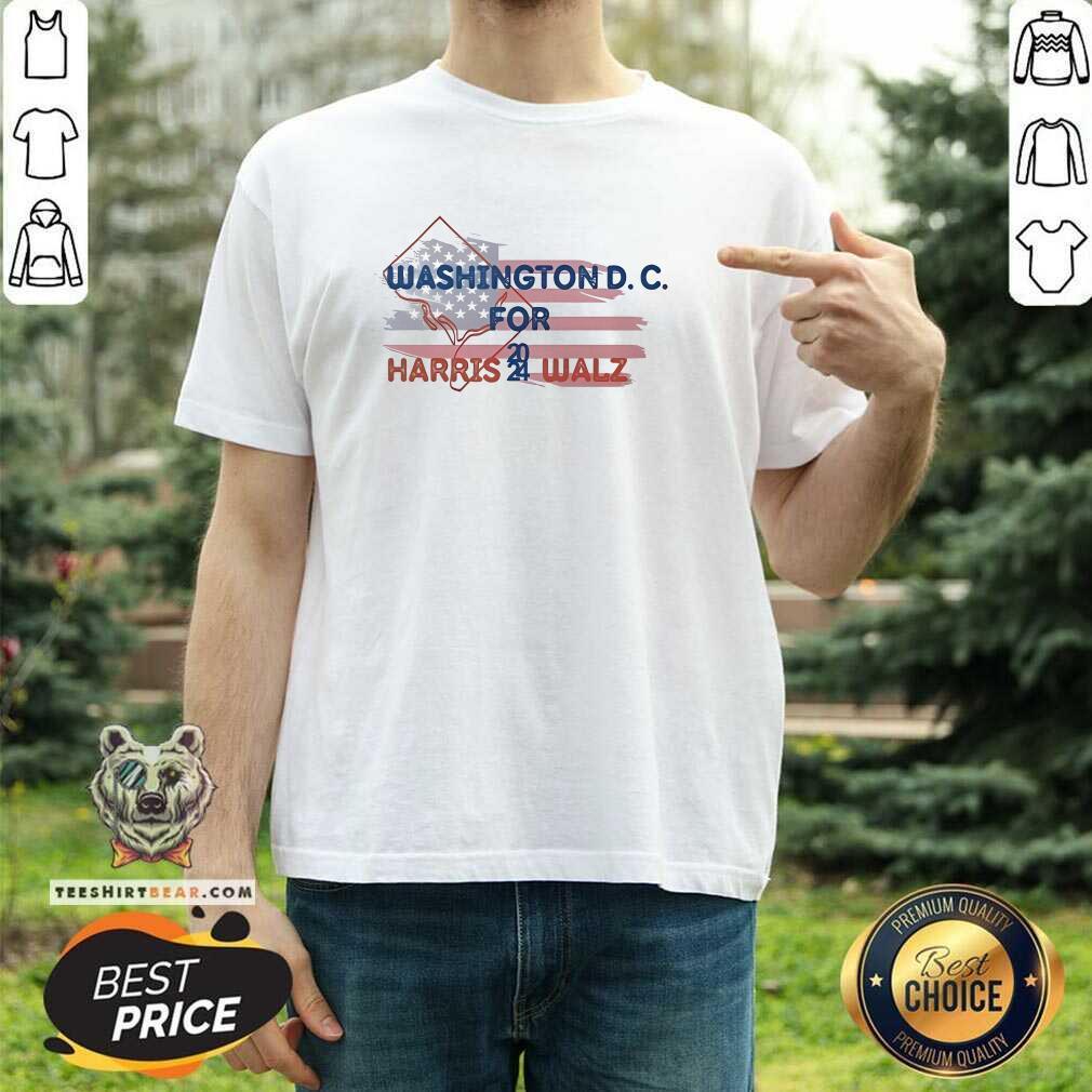 Original Washington D.C For Harris Walz 2024 Flag T-Shirt