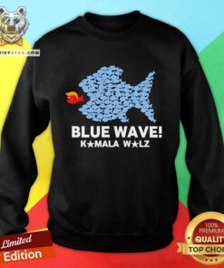 Premium Blue Fish Wave Kamala Walz 2024 Sweatshirt