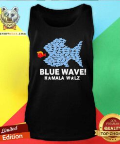 Premium Blue Fish Wave Kamala Walz 2024 Tank-top