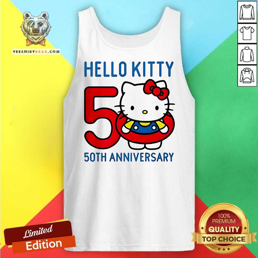 Premium Hello Kitty 50th Anniversary Cartoon Tank-top