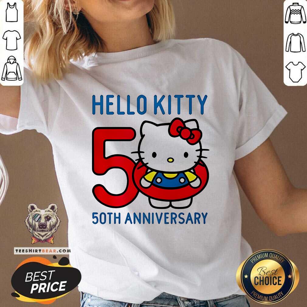 Premium Hello Kitty 50th Anniversary Cartoon V-neck