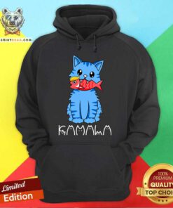 Premium Kamala Cat Eat Fish Funny Harris Trump 2024 Hoodie