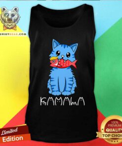 Premium Kamala Cat Eat Fish Funny Harris Trump 2024 Tank-top