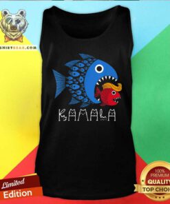 Premium Kamala Over Trump Blue Wave Big Fish Eats Small Fish Tank-top