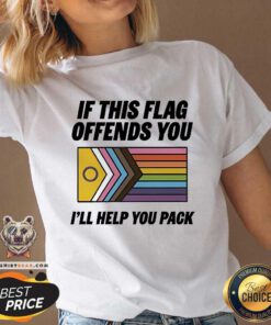 Premium LGBTQ If This Flag Offends You I’ll Help You Pack V-neck
