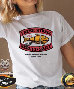 Premium Lure Lacrosse Fresh Sticks Served Daily V-neck