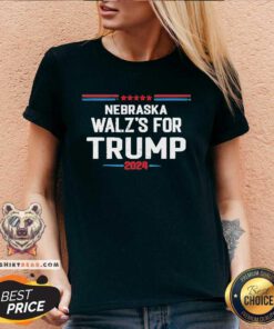 Premium Nebraska Walz's For Trump 2024 Retro V-neck