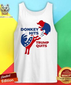 Pretty Donkey Hits Trump Quits Tank-top
