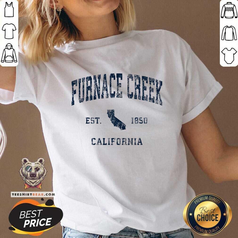 Pretty Furnace Creek California CA Vintage V-neck