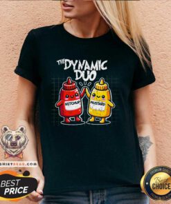 Pretty Ketchup Mustard The Dynamic Duo Best Friends V-neck