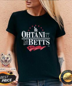 Pretty Los Angeles Dodgers MLB Ohtani Betts V-neck