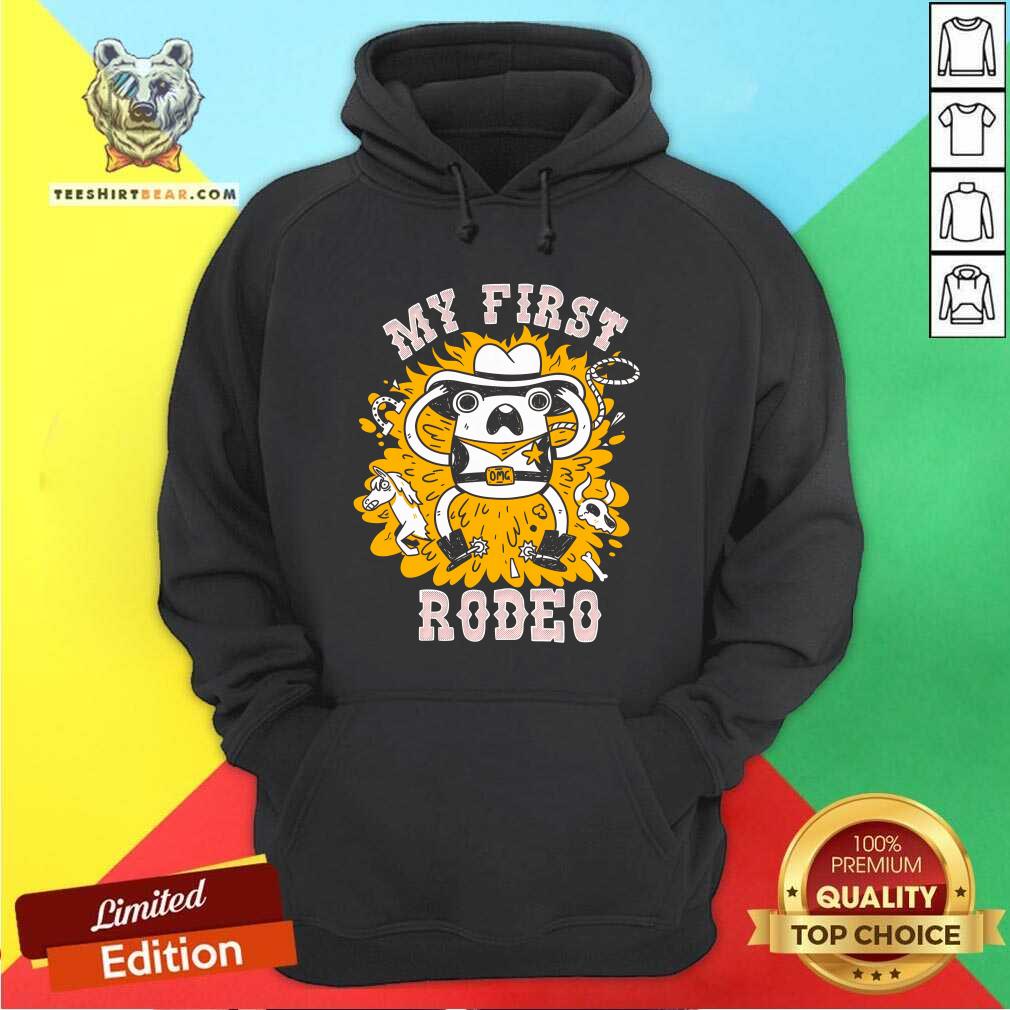 Pretty My First Rodeo Frog Cowboy Hoodie