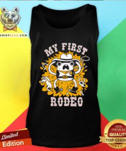 Pretty My First Rodeo Frog Cowboy Tank-top
