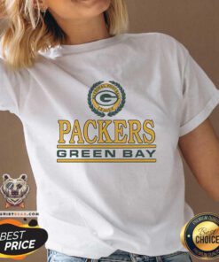 Pretty Packers Green Bay Homage Crest Crew V-neck
