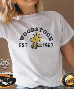 Pretty Peanuts Woodstock Adult Est 1967 V-neck