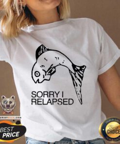 Pretty Sorry I Relapsed Fish V-neck