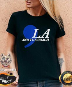Top Harris Walz Comma La And The Coach V-neck
