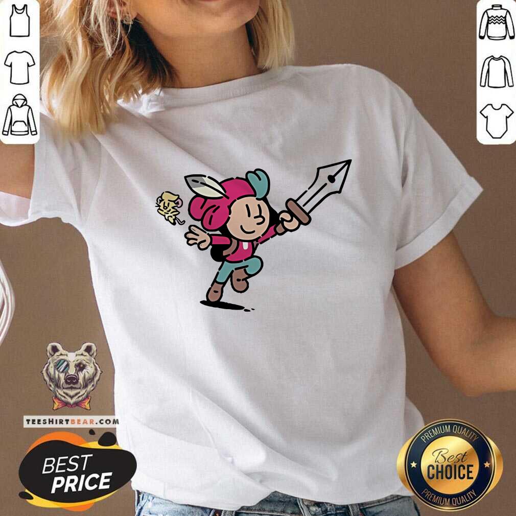 Top Shuhei Yoshida The Plucky Squire V-neck
