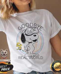 Top Snoopy Goodbye Real World V-neck