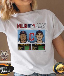 Awesome MLB Jam Guardians Ramirez And Kwan V-neck