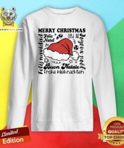 Awesome Merry Christmas In Different Languages Teacher Sweatshirt