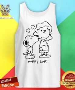 Awesome Mom Jeans Snoopy The Peanuts Puppy Love Tank-top