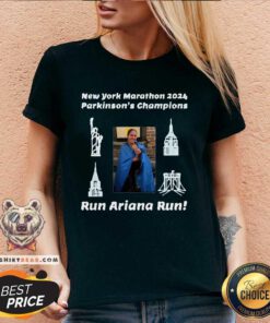 Awesome New York Marathon 2024 Parkinson's Champions Run Ariana Run V-neck
