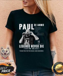 Awesome Paul Di'anno Legends Never Die 1958-2024 V-neck