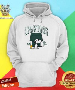 Awesome Peanuts X Michigan State Joe Go Green Go White Hoodie
