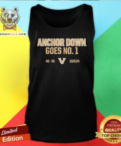 Awesome Vanderbilt Football Anchor Down Goes No 1 Tank-top