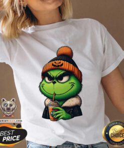 Funny Grinch Ice Coffee V-neck