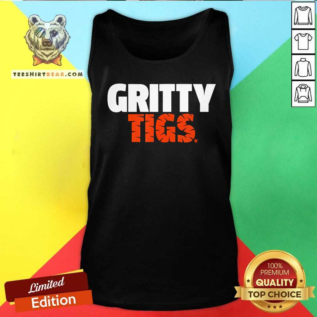 Funny Gritty Tigs Detroit Baseball Tank-top