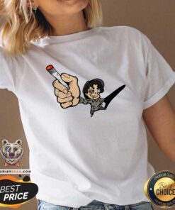 Funny Kill Bill Rav Left Handed Cigarette V-neck