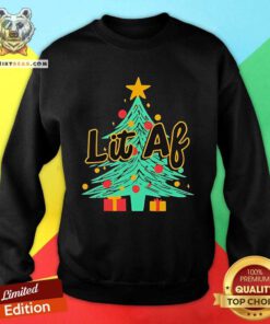 Funny Lit Af Christmas Tree Sweatshirt